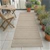 Carpetsale24 Tappeto da Esterno Beige 80x250 cm, Resistente agli Agenti Atmosferici & UV, Ideale per Cucina, Balcone, Terrazza, Soggiorno e Sala da Pranzo, Design Boho Scandinavo