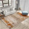 Taidianolp Tappeto Salotto Moderno Pelo Corto,Orange,120 x 200 cm,Modello moderno di disegno astratto marrone arancione