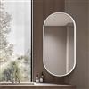 Generic Specchio Angolare Da Parete Girevole Ovale 35x60 40x70 50x80cm Specchio Da Bagno Specchio Da Parete Con Cornice In Metallo Supporto Girevole Specchio Per Il Trucco Per Spogliatoio(Silver,W30xH50cm)