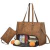 Syzplnwy Borsa da donna 2 in 1 a prova di perdite, per pranzo e lavoro, grande capacità, scomparto per laptop da 15,6 pollici, ufficio, lavoro, viaggi, studio