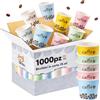 AKITAInk 1000 Bicchieri Carta Caffè 75 ml Monouso - Bicchierini per Espresso Colori Pastello Assortiti, Ideali per Uffici, Bar, Eventi e Distributori Automatici
