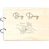 toyofmine Libro degli Ospiti Matrimonio, Legno Guest Book Matrimonio Personalizzato, incisione Copertina Rigida Personalizzabile con Effetto 3D, Interno Bianco per Le dediche - 21.5 x 30cm