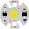 EXMOCIS 5pcs Cob LED Chip luci Spotlight Lampada 220V Smart 3W 5W 7W 9W 10W Lampada 12W per floodlight rettangolare Nessuna necessità-Y32 5W._bianco caldo