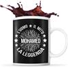 Planetee Tazza Mohamed il Mito la Leggenda | Tazza Ceramica Nome Messaggio Divertente Originale Idee Regali Anniversario Natale Valentino Uomo padri fratelli amici colleghi mariti