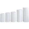 Oceanlend 5 supporti cilindrici per feste, coperture per cilindri in poliestere, coperture per piedistallo cilindro, per decorazioni per feste e matrimoni (bianco), 5OSO76WZ610770S9XJR8