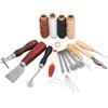 Hztyyier Set di Strumenti di Lavoro in Cuoio, Craft Tool Starter Kit per Borse Riparazione e Realizzazione FAI DA TE