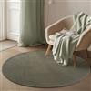 Carpetsale24 Tappeto Rotondo Verde 160 cm Tappeto a Pelo Corto Lavabile, Rotondo, Antiscivolo e Morbido, Design Monocromatico Moderno per Soggiorno, Camera da Letto, Cucina e Cameretta