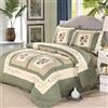 HOME MEIRONG Copriletto Matrimoniale Cotone Trapuntato， Copriletti Eleganti Patchwork Coperte Letto Federa Matrimoniali Coperta Di Cotone Stampa Trapunta， Matrimoniale,PP-230X250CM
