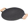 Toddmomy Padella Grill Antiaderente in Ferro Nera, Piastra Compatta per Barbecue | Distribuzione Uniforme del Calore, Facile da Riporre, per Campeggio e Casa