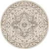 Generico Tappeto Rotondo, orientale tradizionale vintage Round Rug, beige, ø 120 cm, Tappeti Moderni Decorazioni per Salotto Soggiorno Cuscino Sedia Divano,