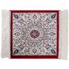 SaRani Tappeto Classico Orientale Frange Oro Arredamento Blu Bordeaux Verde (35x35 cm, Bordeaux)
