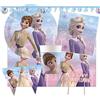 pot IRPot - KIT N 79 COORDINATO TAVOLA FROZEN NORTHEN PRINCIPESSE + TOPPER TORTA BUON COMPLEANNO ROSA