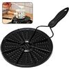 CaCaCook Piastra Diffusore Di Calore, Diffusore Di Calore In Ghisa Per Stufa A Gas Diffusore Di Calore Con Rivestimento Antiaderente, Sbrinamento Rapido Rotondo (Nero)