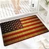 ANNKOOT Tappeto da Bagno in Microfibra, Tappetino da Bagno Antiscivolo,Bandiera americana in legno Rtro Vintage USA Fl,Morbido, Facile da Pulire, Molto Assorbente per Bagno, Camera da letto, Interni 60x100 cm