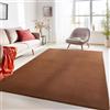 Carpetsale24 Tappeto per Soggiorno 140x200 cm Marrone Lavabile, Pelo Corto, Design Moderno, Monocromatico - Tappeto Lavabile Antiscivolo Extra Morbido e Fluffy per Camera da Letto, Cucina