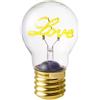 Baroni Home Lampada da Tavolo a forma di Lampadina, Ricaricabile con Cavo USB, Senza Fili, Luce LED, 7x7x12cm Love