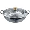 JADE TEMPLE 17105 - Wok in acciaio INOX con coperchio in vetro, diametro: 34 cm