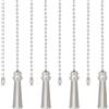 BENECREAT 4 pz Aolly Catena per Ventilatore Da Soffitto, Prolunga per Cordino con Perline In Platino Da 332mm per Lampada Da Soffitto, Decorazione, Interruttore di Trazione per Lampada Da Tavolo