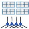 MaNzzo 8 pezzi di ricambio, compatibili con Laresar Grande 1, kit aspirapolvere robot, 4 spazzole laterali, 4 filtri Hepa