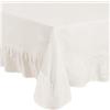Preziosa LUXURY Tovaglia panama 12 persone con balza cotone 170x270 cm INTIMOEGIDIO(BIANCO)