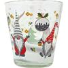 NAMAI - Set di 6 Bicchieri Natalizi, Capacità 27CL, Adatti In Lavastoviglie e Microonde, Vetro Resistente, Bicchieri Acqua Vetro, Made in Italy, Articoli Natalizi (GNOMI)