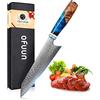 oFuun Coltelli Da Cucina Kiritsuke Damasco a 67 Strati, Coltello Da Cucina Giapponese professionali Kimzen Da 20cm Lame Coltello da Chef Carne Per Verdura E Appassionati Di Cucina Pesce