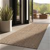 Carpettex Tappeto per esterno monocolore resistente alle intemperie, ideale per terrazze, balconi, giardini e cucine, con tessitura piatta e finitura simile al sisal, Colore: Marrone, Taglia: 80 x 150 cm