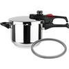 Magefesa Practika Plus - Pentola a Pressione Veloce 3,2L + Guarnizione In Silicone, Acciaio Inossidabile 18/10, Sensore Di Pressione, Per Induzione, Risparmio Energetico