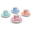 Bialetti Set 4 Tazzine Con Piattino Sunset Infinity