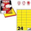 MarkIn Etichetta adesiva C/500 giallo fluo 100fg A4 70x36mm (24et/fg) Markin