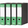 Colourbook Set 4 Registratori con Custodia e Meccanismo a Leva, Raccoglitore Archivio Professionale Dorso 8 cm, Formato A4 Protocollo, Colore Verde