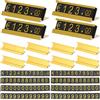 SHINEOFI Set da 16 Cubi Espositivi Prezzi Regolabili Dorati per Gioielli, Cartellini Segnaprezzo Numerici per Banconi Retail, Etichette Prezzo al Dettaglio per Vetrine di Gioiellerie