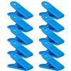 TopHomer Clip in plastica, per raccoglitori di documenti, 58 mm, accessori per ufficio e scuola, con molla resistente, confezione da 10, blu