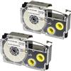 PRESTIGE CARTRIDGE 2 Cassettes XR-12WE XR-12WE1 nero-bianco 12mm x 8m, per Etichettatrice Casio KL-60 KL-100 KL-120 KL-200 KL-300 KL-750 KL-780 KL-820 KL-2000 KL-7000 KL-7200 KL-8100 KL-8200 CW-L300