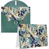 VducK Biglietti di compleanno con buste, eleganti biglietti di nozze fiorentini blu oro biglietti di condoglianze biglietti di ringraziamento biglietti di ringraziamento vuoti all'interno tutte le occasioni