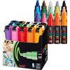 Posca Uni-Ball uni POSCA PC-8K, 15 pcs Nero, Blu, Marrone, Oro, Verde, Arancione, Rosa, Rosso, Argento, Viola, Bianco, Giallo 15pezzo(i) evidenziatore