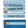 Haberdashery Online 50 Adesivi personalizzati con nome per bambini. Etichette adesive per scuola, asilo, libri, giocattoli e contenitori Tupperware. Etichette impermeabili 6x1 cm.