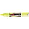 Uni-Ball - Pennarello per vetri e gessetto UNI CHALK PWE-8K giallo neon | Pennarelli fluorescenti con punta a cuneo da 8 mm per finestre, lavagne e specchi