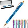 Xiuyours Penna Brillantini Personalizzata Penne Personalizzate con Scritta Nome Logo Penna Personalizzabile Regalo per Ragazza Donna Maestra Compleanno Festa Matrimonio, Blu