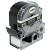 vhbw Cassetta nastro compatibile con Epson LabelWorks OK900P, OK720 etichettatrice 8m x 24 mm bianco su nero