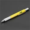 WANAM 7 penne a sfera multifunzione con strumento manuale moderno, righello tecnico, cacciavite, touch screen, stilo, livella, giallo
