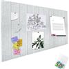 WYYHQO Bacheca Decorativa in Feltro, 40 x 60 cm Lavagna Decorativa in Feltro, 0,9cm Spessore Grande Bacheca Alternativa in Sughero, Lavagnetta Memo Pieghevole, per Aula, Stanza, Grigio Chiaro di Luna