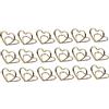 CATIEBYE 20pezzi Segnaposto Metallo Forma Di Cuore Con Base Doppio Per Matrimonio E Feste Oro Supporto Elegante Per Memo E Numeri Di Tavolo