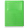 KORAT - Cartelle con Finestra a 3 Lembi 120 g - Confezione 50 Pezzi - Formato A4, Finestra PVC - Cartelline Resistenti Multicolore Made in Italy - 8 Colori per Archivio e Ufficio (Verde)