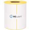 MD Labels MDlabels Etichette termiche bianche su rotolo 100x150 mm 300 pezzi con perforazione, permanenti etichette per spedizione, etichette termiche da 4 x 6