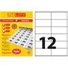 PLANET GROUP SRL etichette adesive 105x48 mm bianche con adesivo permanente.