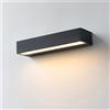 DAZULI Applique Da Parete Per Esterni Lampada Da Esterno Per Esterni Apparecchio Di Illuminazione Per Decorazioni Per La Casa Per Balcone Portico Cancello Da Giardino IP65 Impermeabile,Nero,50CM