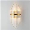 BLOOHK Applique Moderna in Cristallo, Lampada da Parete di Lusso con Finitura in Oro con aste prismatiche Verticali Illuminazione Decorativa Elegante per Soggiorno, Camera da Letto, corridoio