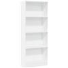 vidaXL Libreria Bianca 60x24x143 cm in Legno Multistrato