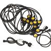 Maclean MCE410 Garden light chain decorazione luminosa a catena 10m ghirlanda decorazione giardino per 10x Sorgenti Luminose con base E27 Interno/Esterno (Senza Lampadine)
